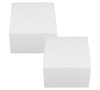 Gadpiparty 2pcs Rectangular Foam Cake Blocks for Decorating Fondant Cakes Versatile Application Userfriendly Design White Foam Material Supply