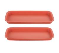 Gadpiparty 2pcs Rectangular Plastic Plant Pot Tray Drip Saucer for Indoor Plants, Prevents Floor Pollution and Not Easy to Deform, for Gardening Projects and Home Decoration