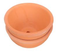 Gadpiparty 2pcs Red Terracotta Ceramic Succulent Flower Pots with Breathable Design, Small Spiral Bowl Planters for Indoor Gardening and Home Planting