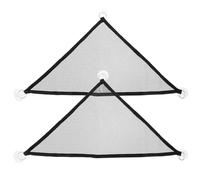 Gadpiparty 2pcs Reptile Hanging Hammock Net with Suction Cups Black | Rubber Mesh Cotton Build, Wall and Glass Mounting, for Sugar Gliders and Lizards