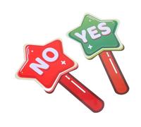 Gadpiparty 2pcs Reusable Voting Paddles Yes No Double-sided Boards for Classroom Meetings and Interactive Activities Ergonomic Design for Easy Use Thumbs down Options