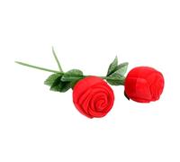Gadpiparty 2pcs Rose Shape Ring Boxes Small Jewelry Display Holders for Wedding Engagement Proposal Ceremony