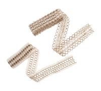 Gadpiparty 2pcs Rustic Boho Crochet Lace Jute Ribbon with Wide Mesh Burlap Rope for Creative Flexibility and Versatile Use in Shoes Decorations and Crafts