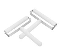 Gadpiparty 2PCS Screen Protector Film Application Roller, White 7cm 10cm Edge Sealing Pressing Wheel for Laminating Mobile Phone Screens, Bubble Removal and Smooth Edge Finishing Tool