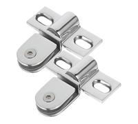 Gadpiparty 2pcs Shower Door Hinge Glass Shower Door Pivot Hinges Hardware Glass Door Pivot Hinge Bathroom Shower Glass Clamp Shower Glass Mounting Hardware Door Hinges Stainless Steel Silver