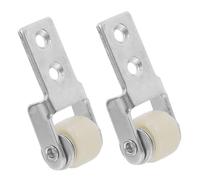 Gadpiparty 2pcs Silent Sliding Door Pulley Wheels White Nylon Cabinet Window Rollers Replacement for Dining Tables and Closet Doors Quiet Operation Furniture Hardware