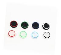 Gadpiparty 2pcs Silicone Analog Stick Covers for Game Controllers | Black with Red Ring, Easy to Install, Protects Joystick Sticks from Wear