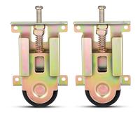 Gadpiparty 2pcs Sliding Door Rollers: Replacement Wardrobe Wheels with Height Adjustment Screw - Heavy Duty Runner Kit for Wood & Metal Framed Closet Mirror Door - Cabinet Hardware Part
