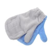Gadpiparty 2pcs Small Animal Bite Proof Gloves for Pet Washing and Handling - Anti-bite Protective Mitts for Sugar Gliders, Hamsters, Gerbils, Mice - Light Blue and Grey-white Bath