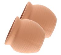 Gadpiparty 2pcs Small Purple Clay Aquarium Ornaments Fish Tank Décor Jar Model Aquarium Shelter for Fish and Shrimp Habitat, Simulated Clay Cave Hideout for Freshwater Tanks