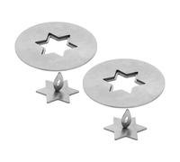 Gadpiparty 2pcs Stainless Steel Large Star Candle Toppers Candle Jar Lid Covers Windproof Universal Accessories for Home Décor