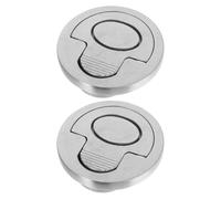 Gadpiparty 2pcs Stainless Steel Marine Flush Lifting Rings Cabinet Recessed Pull Handles 51x16mm Satin Finish for Boat Hatch Door and Furniture Deck