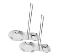 Gadpiparty 2pcs Stainless Steel Pot Lid Organizer Stand with Anti-slip Grooves Multipurpose Kitchen Rack for Pots Pans Cutting Boards Utensils Detachable Flexible Countertop Hanging Storage