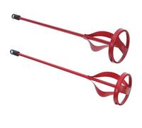 Gadpiparty 2pcs Steel Paint Stirrer Mixer Attachments for Drill, 15.75' Concrete Mix Sticks with Red Paddle, Suitable for Plaster and Paint Mixing from 1 Quart to 5 Gallon, for Drywall