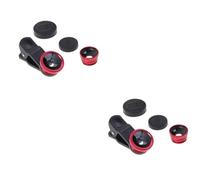 Gadpiparty 2pcs Super Wide Macro Fisheye Lenses for 6s/7/8/x Professional Camera Lens Set Portable Phone Lenses