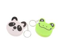 Gadpiparty 2pcs Tape Measure Pendant Retractable Tape Measure Keychain Decoration Portable Cartoon Animal Style Abs Material Charming Playful Design for On-the-go Use