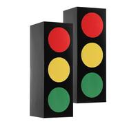 Gadpiparty 2Pcs Traffic Light Candy Wrap Boxes for Presents, Paper Wrapping Containers with Red Green Yellow Design, Party Favor Boxes for Birthday and Racing Theme Packaging