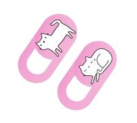 Gadpiparty 2pcs Ultra-thin Laptop Camera Cover Slide Privacy Protector for Tablet and Computer Lightweight Design Prevents Hacking and Peeping Cute Cat-themed Webcam Protector