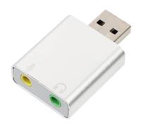 Gadpiparty 2pcs USB External Stereo Sound Adapter for USB Cards Headphone and Microphone Jack