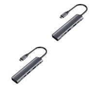 Gadpiparty 2pcs Usb Hub Type c Adapter Splitter Multiple Ports Usb Docking Station for Computer Accessories Portable Data Hub