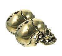 Gadpiparty 2pcs Vintage Brass Keychain Head for DIY Jewelry Projects Goth Accessories for Necklaces and Bracelets Halloween Craft Beads with Hole Diameter