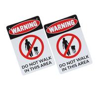 Gadpiparty 2PCS Vintage Iron Warning Signs for Dog Lawn Garden Retro Metal Plaques with Clear Lettering Outdoor Courtyard Decorative Dog Alert Signs with Pre-punched