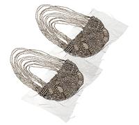 Gadpiparty 2pcs Vintage Tassel Chain Shoulder Epaulettes for Women Decorative Uniform Epaulets with Beaded Fringe Large Gunmetal Pins for Ceremony Costume and Fashion Jackets
