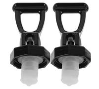 Gadpiparty 2pcs Water Spigot Dispenser Handles for Beverage Jugs and Tea Buckets Black Plastic Ergonomic Design Easy Operation Replacement Parts for Kitchen and Outdoor Use
