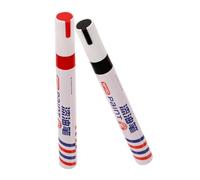 Gadpiparty 2pcs Waterproof Monument Writing Repair Pens Set Red Black Color Touch-up Markers for Inscription on Tombstones Memorials Sturdy Multi-function Paint Markers for Easy Drawing Marking