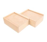 Gadpiparty 2pcs Wooden Match Boxes with Striker 5.5x4x2 Inch Natural Wood Matchstick Holders with Easy Access Slide-top for Candles and Kitchen Use, Rustic Charm and Multipurpose Decorative