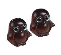 Gadpiparty 2pcs Wooden Penguin Keychain Pendant DIY Charm Adorable Figurines for Phone Bag Compact for Easy Decoration for DIY Crafting and Personal Use