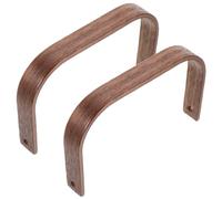 Gadpiparty 2pcs Wooden Tea Kettle Handles Replacement Set, Lightweight Walnut Tea Pot Grips, Sturdy and Not Easy to Crack, for Home Cooking Utensils and Portable Teapots