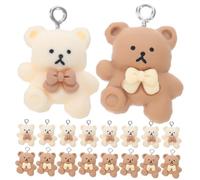 Gadpiparty 2sets Bear DIY Charms Small Charms for Jewelry Making Keychain Necklace Bracelet Accessories for Craft Projects and 24pcs*2