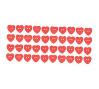Gadpiparty 2sets Heart Shape Resin Buttons for DIY Crafts Durable Red Buttons for Clothing Embellishments Handmade Projects and Cardmaking 100pcs*2