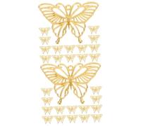 Gadpiparty 2sets Open Back Bezel Pendants for Jewelry Making Lightweight Alloy Charms Butterfly Shape for Necklace and Earring DIY Crafting Attractive Visual Effect 20pcs*2