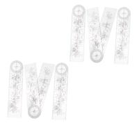 Gadpiparty 2sets Transparent Goniometer Ruler Medical Angle Measurement Tool for Joint Flexion and Hyperextension for Physiotherapy and Accurate Patient Assessment 3pcs*2