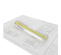 Gadpiparty 2X Acrylic Magnifying Ruler for Reading Transparent Strip Magnifier Tool Lightweight Portable Visual Aid for Books Small Prints Drafting Office Use