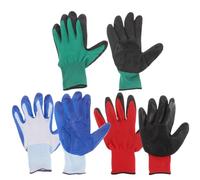 Gadpiparty 3 Pairs Heavy Duty Rubber Coated Gardening Gloves with Thorn Proof Grip, Breathable Multi-Color Weeding and Landscaping Gloves for Men and Women Outdoor Work