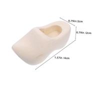 Gadpiparty 3 Pairs Miniature Unfinished Wooden Shoes for Dollhouse Decor DIY Craft Supplies Smooth Surface Lightweight Dutch Clogs for Dolls House Accessories