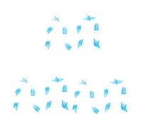 Gadpiparty 3 Strings Premade Origami Crane Garland Strings Pearl Light Blue Paper Cranes Lightweight Hanging Decorations for Wedding Party Bridal Shower Photo Props