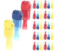 Gadpiparty 30 Sets Quick Splice Wire Connectors Kit Self-stripping T-tap Terminals, Copper and Pvc Material, Electrical Protection against Hazards, for Auto and Industrial Wiring