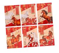 Gadpiparty 300pcs Red Envelopes for Lunar Year with Cartoon Horse Design Soft Luxurious Texture Hong Bao Money Packets for Chinese Festival Decorations Wedding Birthday Spring Celebration