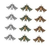Gadpiparty 30pcs Halloween Bat Pendants Alloy Charms DIY Jewelry Making Accessories Durable Vintage Style for Crafting and Necklace Decoration Random Color