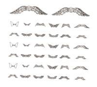 Gadpiparty 30pcs Metal Angel Wings Charms Wing Shape Charm Jewelry Making Decor Diy Pendant Metal for Diy Accessories Birthday Friendship Jewelry Pendant Necklace Bracelet for Women