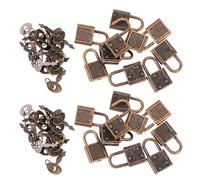 Gadpiparty 30pcs Mini Retro Padlocks with Keys, Vintage Bronze Small Padlock Set for Wooden Boxes, Gym Lock, Treasure Box Security, Suitable for Travel, Diaries, Backpacks, Toolboxes