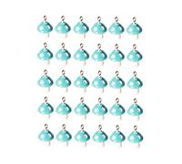 Gadpiparty 30pcs Mushroom Figurine Charms Birthstone Necklace Charms for Diy Fashion Jewelry