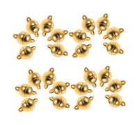 Gadpiparty 30pcs Round Jewelry Clasps for Necklace and Bracelet DIY Making Seamless Locking Bead Connectors Easy Installation Golden