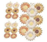 Gadpiparty 30pcs Sunflower Charms Jewelry Making Accessories Flower Pendants for DIY Crafts for Keychain Necklace Bracelet and Earring