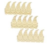 Gadpiparty 30pcs Unfinished Wood Gnome Hanging Ornaments DIY Painting Craft Wood Slices Rustic Christmas Decorations for Home Decor and Holiday Graffiti Projects