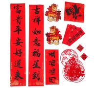 Gadpiparty 32pcs Chinese Horse New Year Decorations 2026 Couplets Chunlian Lunar Spring Festival Hanging Ornaments Red Fu Character Attract Good Luck Wealth